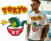 Tokyo Beast T-shirt Japanese Kanji Anime Art Japan Tee Gift for Manga Kaiju Fans